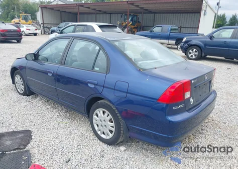 2005 Honda Civic Lx из США, поврежденный, VIN 2HGES16635H528606